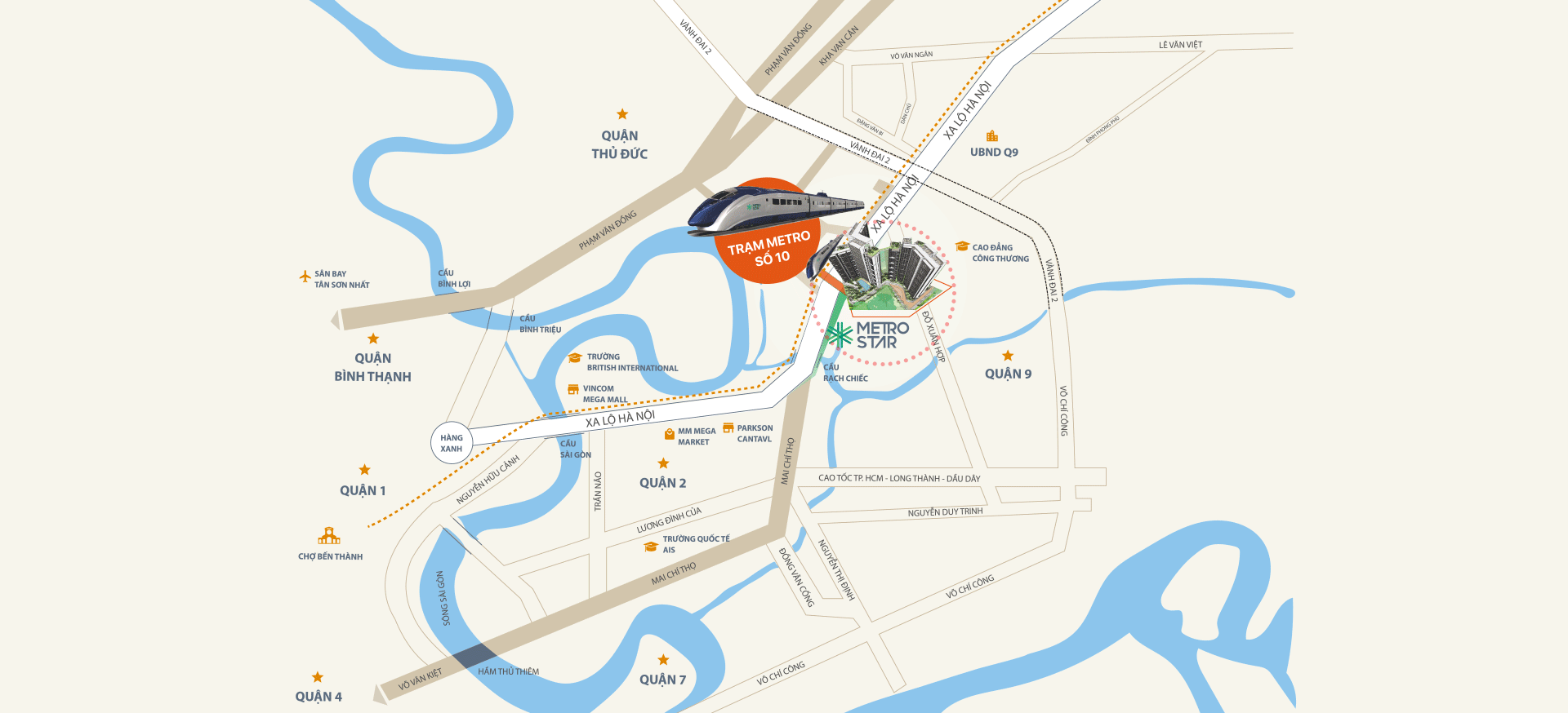Vị trí dự án metro star