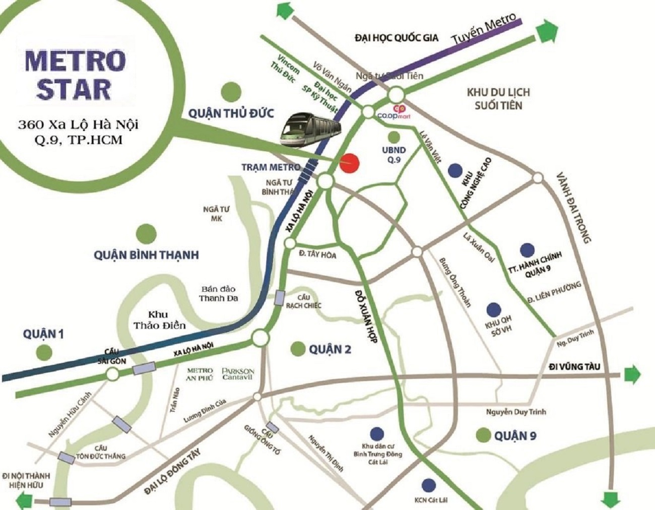 Vị trí dự án metro star